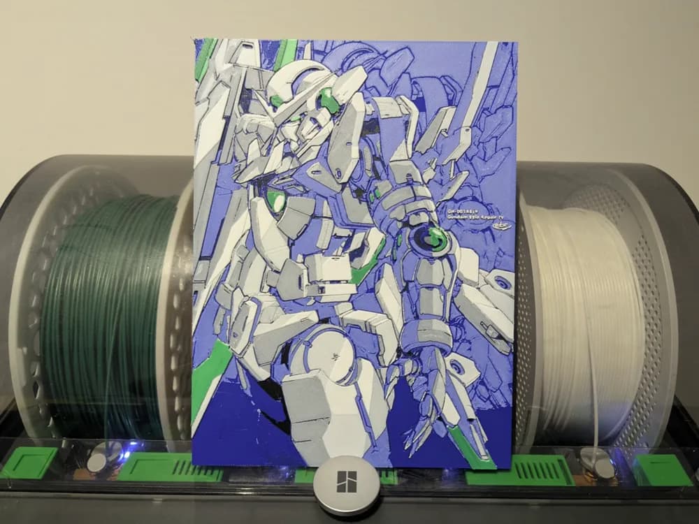 Gundam Exia Repair IV Hueforge - Gundam 00 by Razel HueForge model: Gundam Exia Repair IV Hueforge - Gundam 00 by Razel