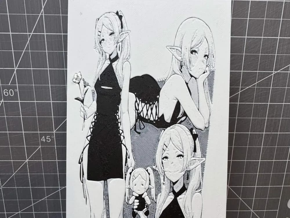 Hueforge of Frieren from Beyond Journey's End by SBC Creations HueForge model: Hueforge of Frieren from Beyond Journey's End by SBC Creations