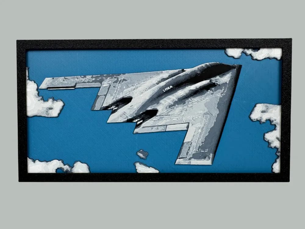 B2 Stealth Bomber by Canadian Gamer HueForge model: B2 Stealth Bomber by Canadian Gamer