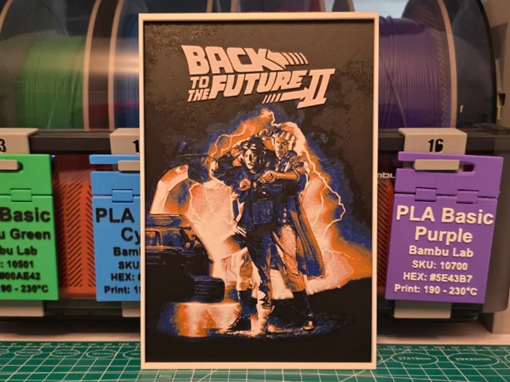 Back to the Future Part II Poster V2 - Hueforge by Lumpy3D HueForge model: Back to the Future Part II Poster V2 - Hueforge by Lumpy3D