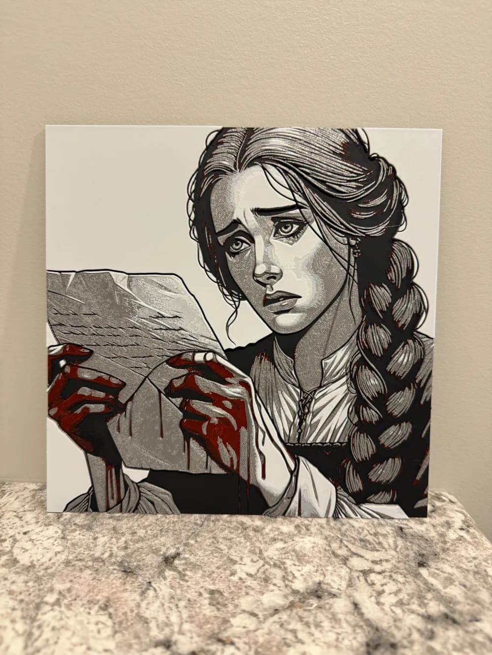 HueForge model: Lady Macbeth - Shakespeare Hueforge by Canadian Gamer