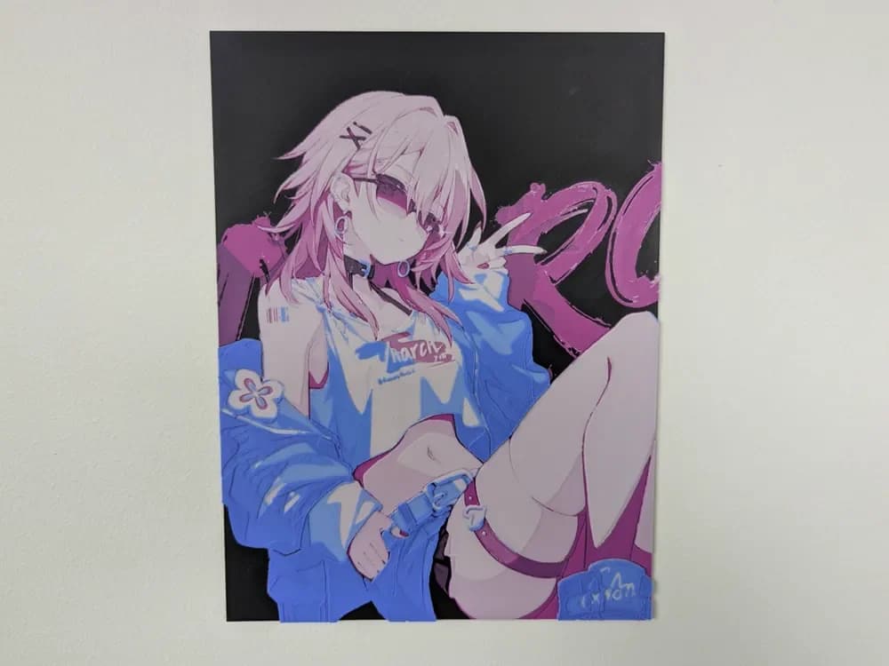 Honkai Star Rail: March 7 Hueforge (Art by QuAn) by Razel HueForge model: Honkai Star Rail: March 7 Hueforge (Art by QuAn) by Razel