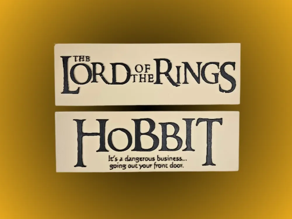 HueForge model: Tolkien Bookmarks (Lord of the Rings / The Hobbit) by BusyKikiBee