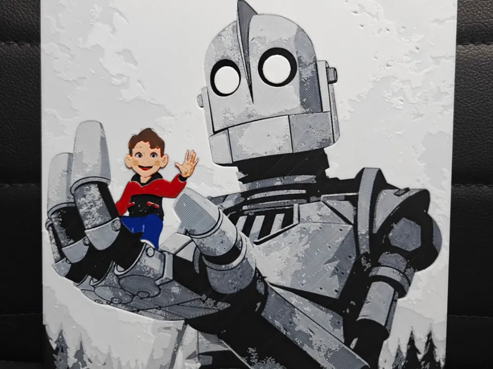 The Iron Giant & Hogarth Hughes 1 AMS ONLY by TheHueforgeLady HueForge model: The Iron Giant & Hogarth Hughes 1 AMS ONLY by TheHueforgeLady