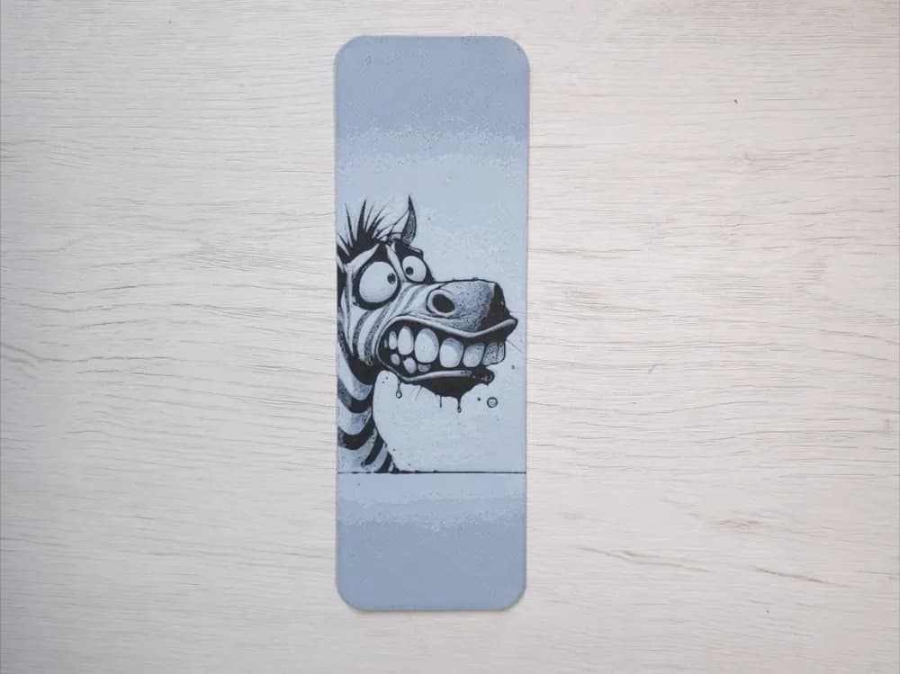 Scary Zebra Bookmark by Atrus Design HueForge model: Scary Zebra Bookmark by Atrus Design