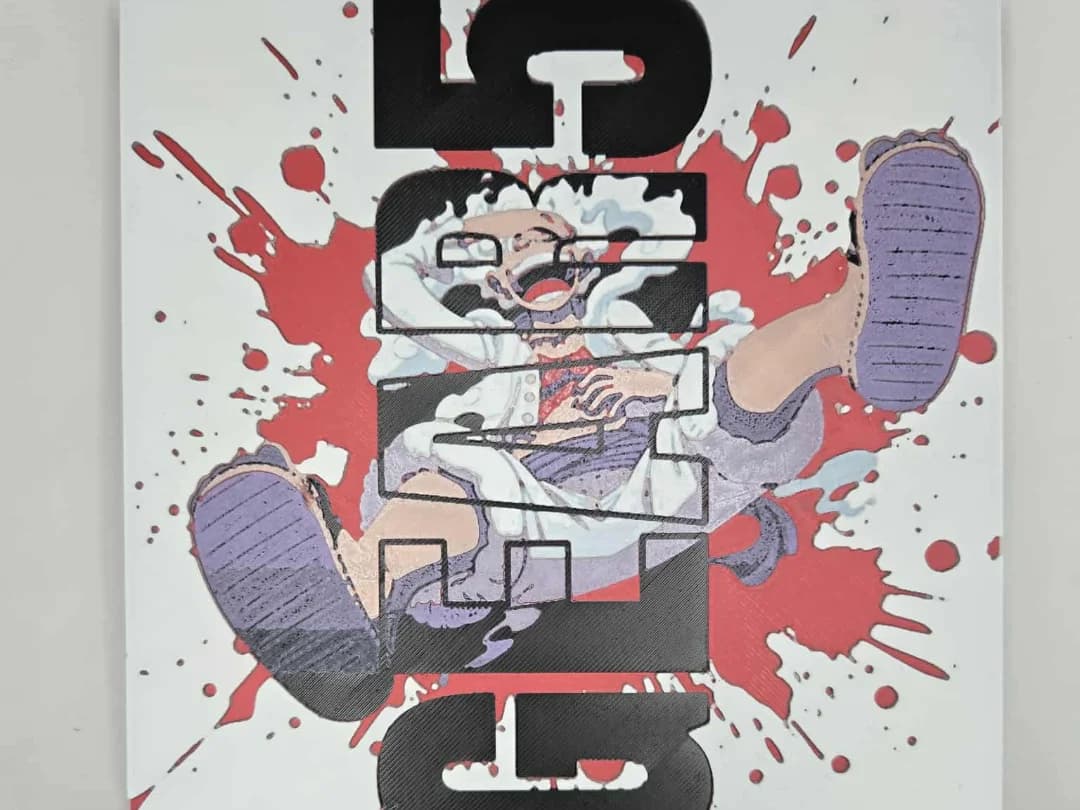 Graffiti Luffy (Gear5) Hueforge by 3Ree Printing HueForge model: Graffiti Luffy (Gear5) Hueforge by 3Ree Printing