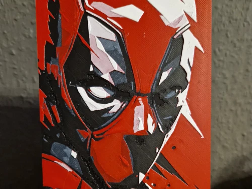 Deadpool Image by Schuettdesign HueForge model: Deadpool Image by Schuettdesign