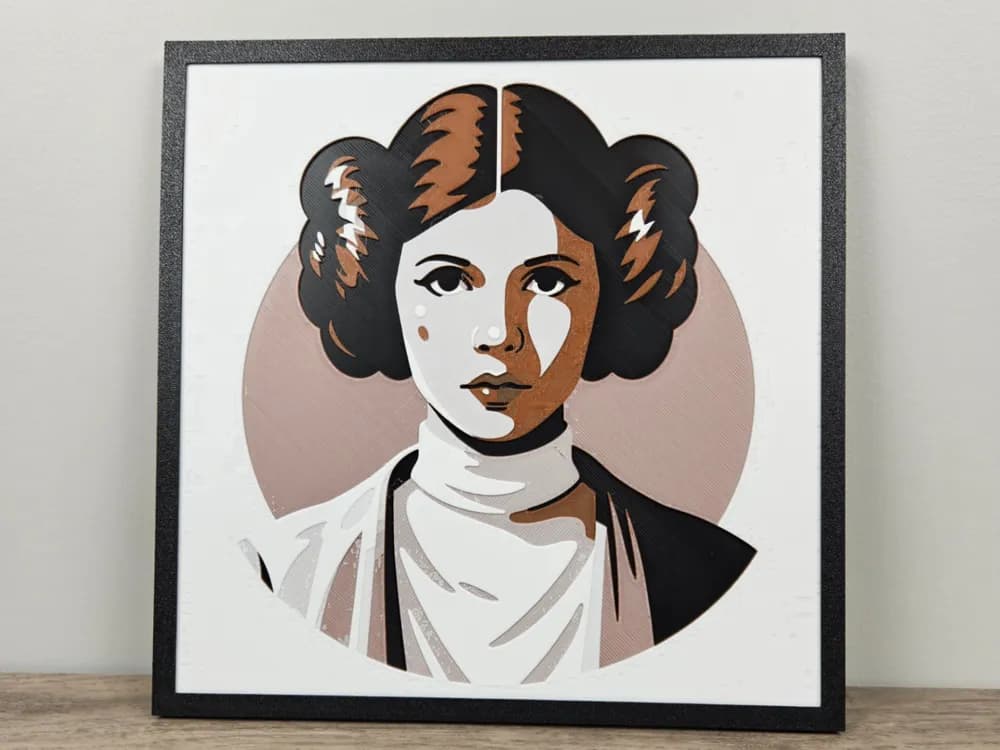 Princess Leia by BusyKikiBee HueForge model: Princess Leia by BusyKikiBee