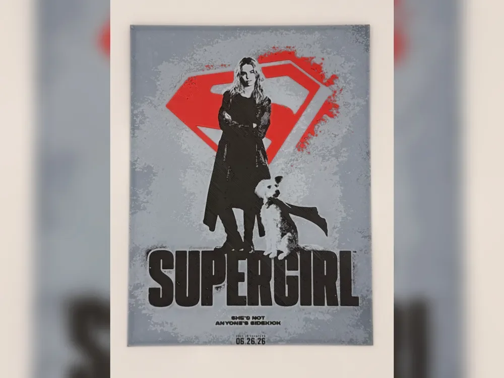 Supergirl & Krypto Movie Poster hueforge Supergirl & Krypto Movie Poster hueforge