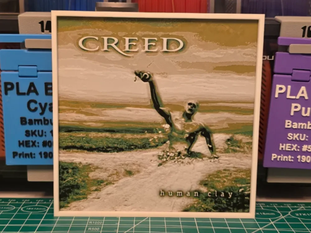 Creed "Human Clay" Album - Hueforge Art by Lumpy3D HueForge model: Creed "Human Clay" Album - Hueforge Art by Lumpy3D