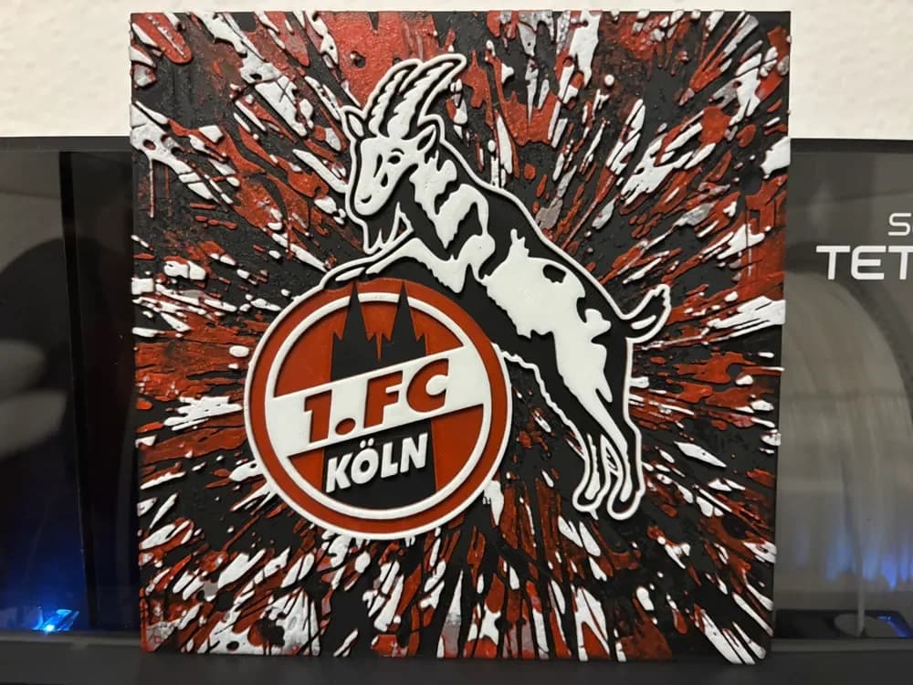 1. FC Köln Geissbock Hueforge by Reeftank&more HueForge model: 1. FC Köln Geissbock Hueforge by Reeftank&more