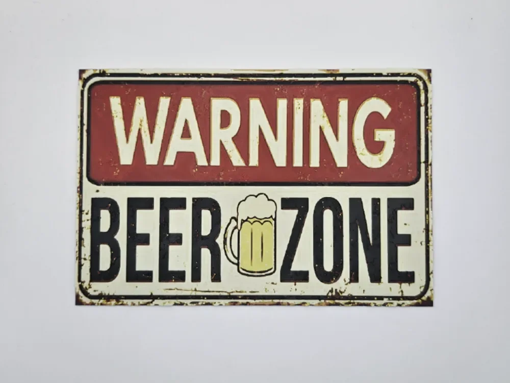 Warning Beer Zone by Kactus Fpv HueForge model: Warning Beer Zone by Kactus Fpv