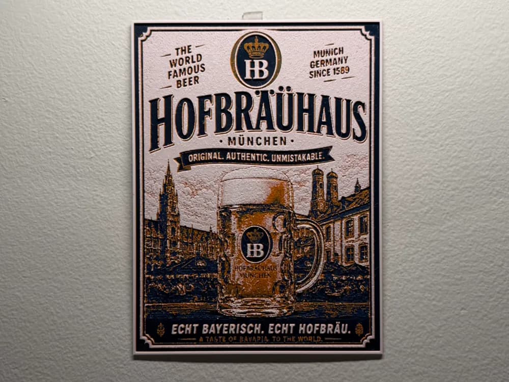 Hofbrauhaus Beer Poster Style HueForge Hofbrauhaus Beer Poster Style HueForge