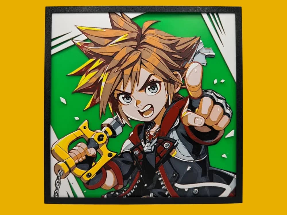 Sora - Kingdom Hearts by Canadian Gamer HueForge model: Sora - Kingdom Hearts by Canadian Gamer