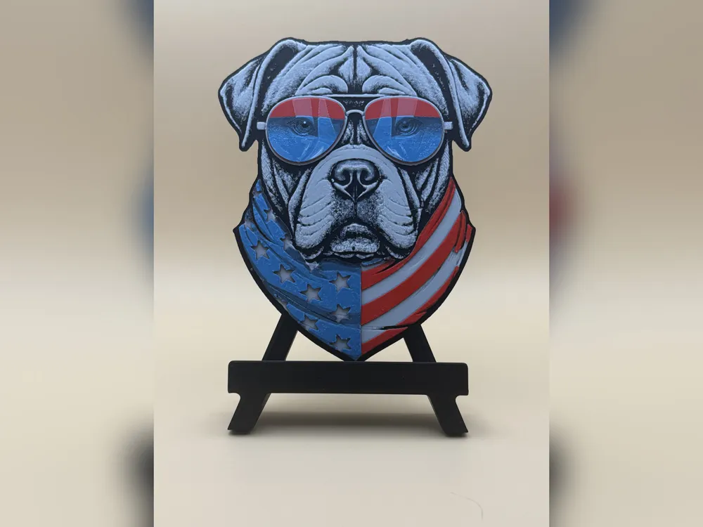 American Boxer HueForge Print American Boxer HueForge Print