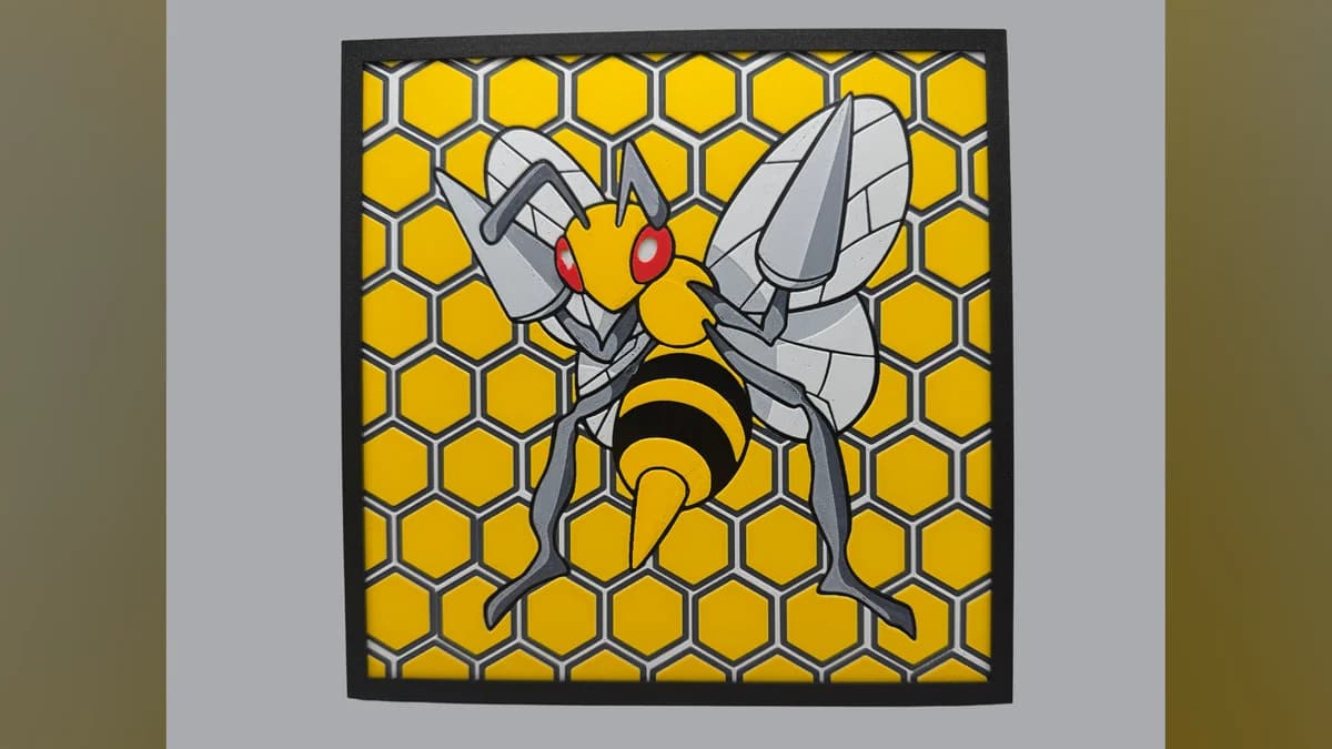 Beedrill - Pokemon Hueforge by Canadian Gamer HueForge model: Beedrill - Pokemon Hueforge by Canadian Gamer