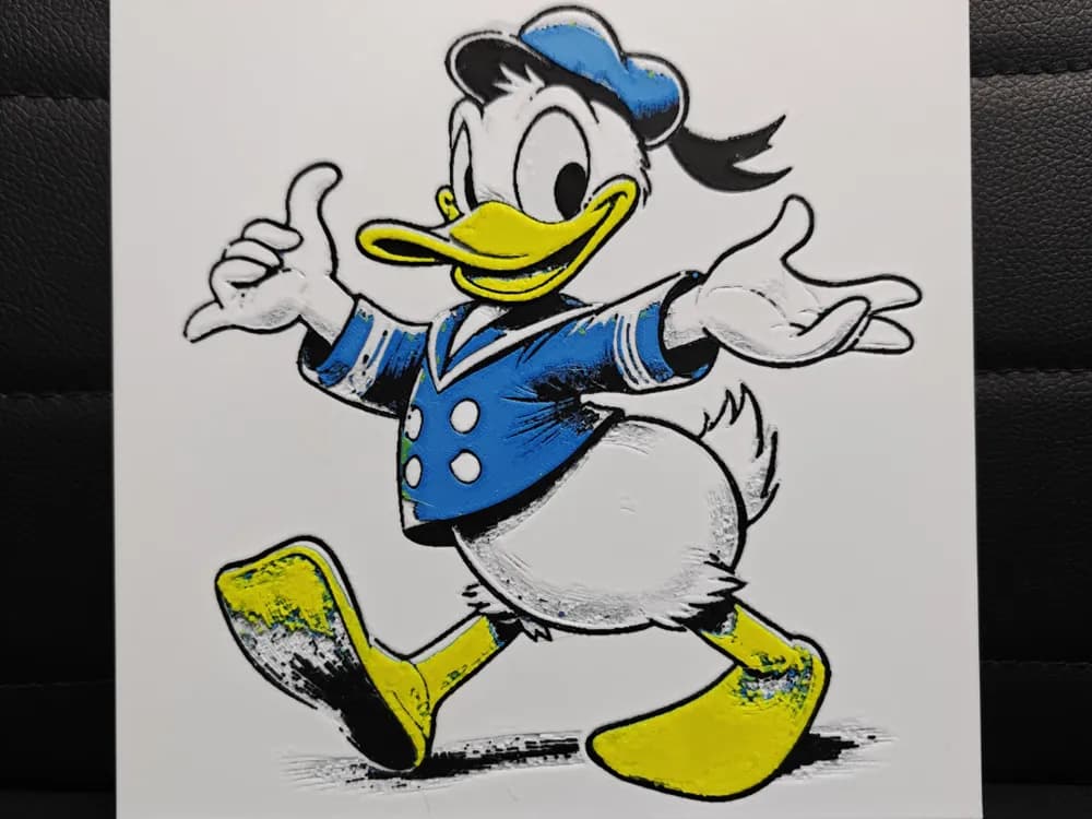 HueForge model: Donald Duck by TheHueforgeLady