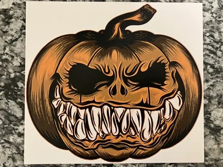 Mean Pumkin (HueForge print) by Houston713Texan HueForge model: Mean Pumkin (HueForge print) by Houston713Texan