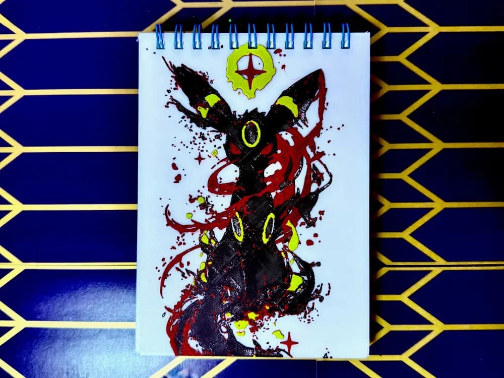 Umbreon Hueforge Notebook Cover- Pokemon Umbreon Hueforge Notebook Cover- Pokemon