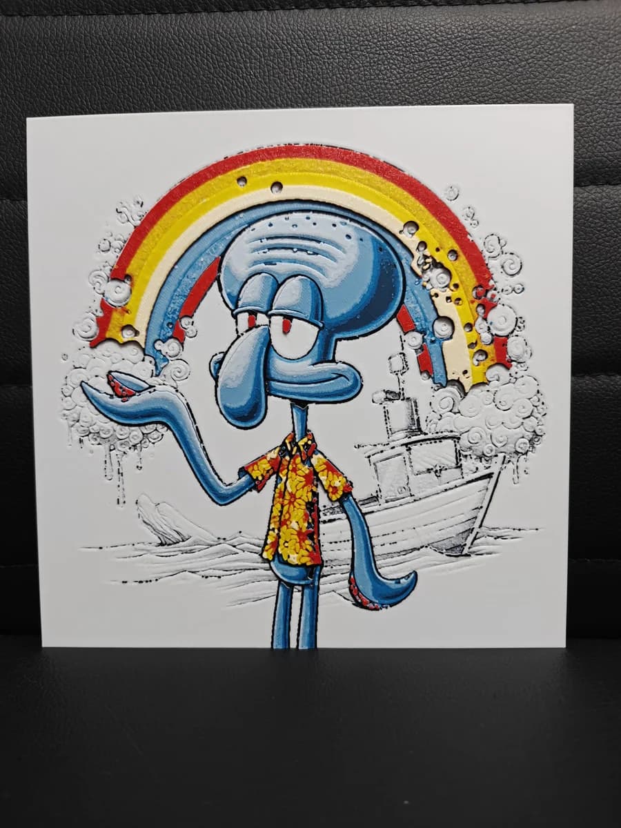 Squidward's Zen Moment by TheHueforgeLady HueForge model: Squidward's Zen Moment by TheHueforgeLady