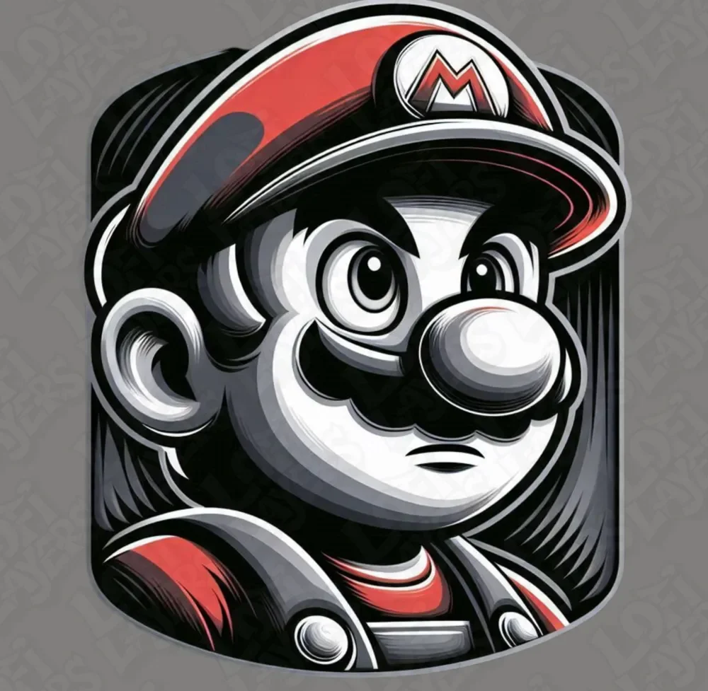 Mario Badge Hueforge by LoFi Layers HueForge model: Mario Badge Hueforge by LoFi Layers