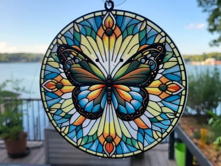 HueForge Stained Glass Butterfly 2 by tlavedas HueForge model: HueForge Stained Glass Butterfly 2 by tlavedas