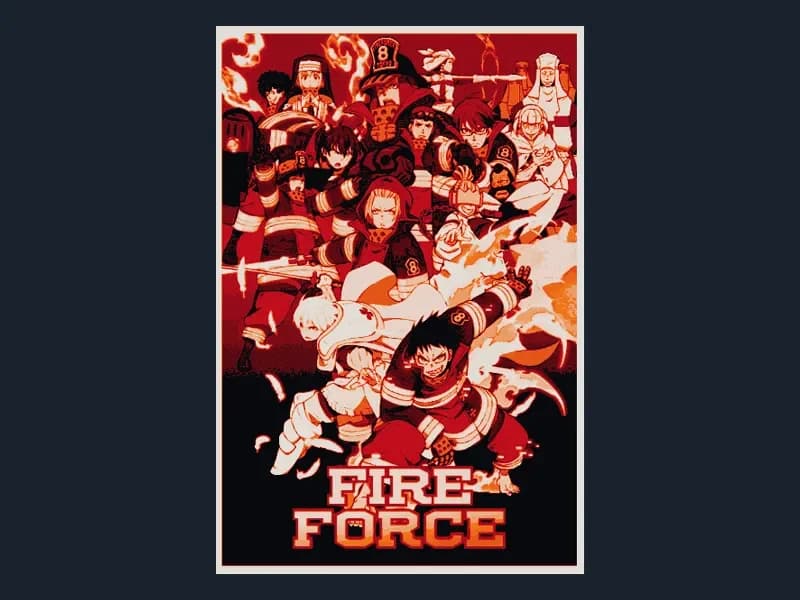 Fire Force (Series Poster - HueForge) by HugheCraft HueForge model: Fire Force (Series Poster - HueForge) by HugheCraft