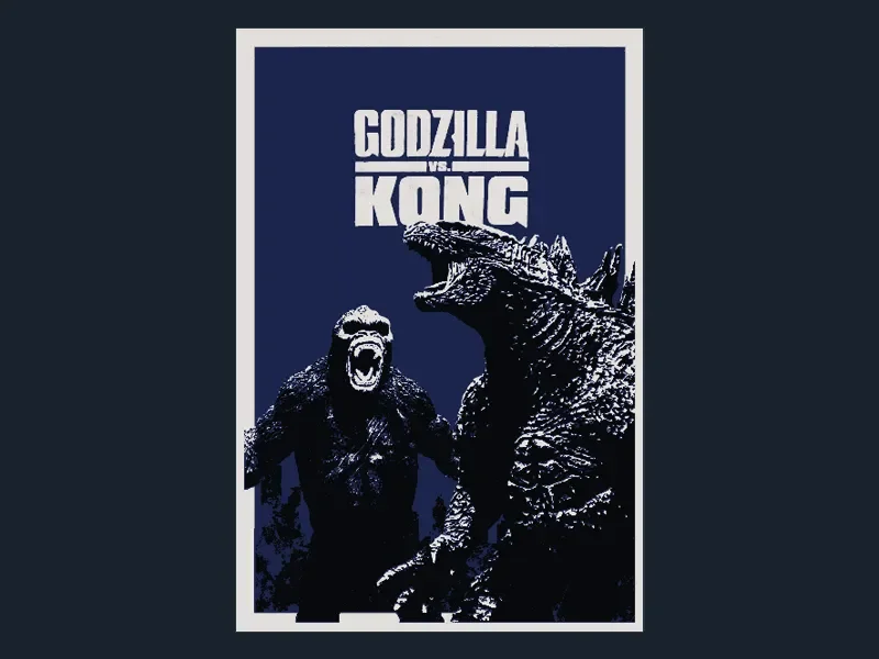 Godzilla vs. Kong (Movie Poster - HueForge) by HugheCraft HueForge model: Godzilla vs. Kong (Movie Poster - HueForge) by HugheCraft