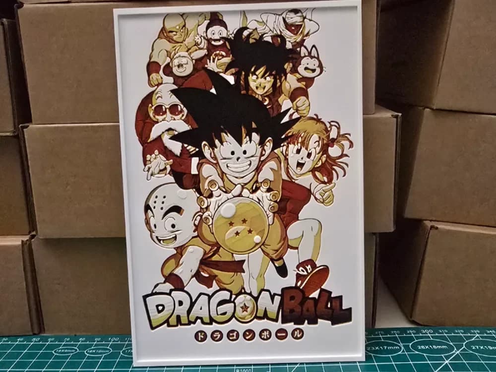 Dragon Ball Poster - Hueforge Art by Lumpy3D HueForge model: Dragon Ball Poster - Hueforge Art by Lumpy3D