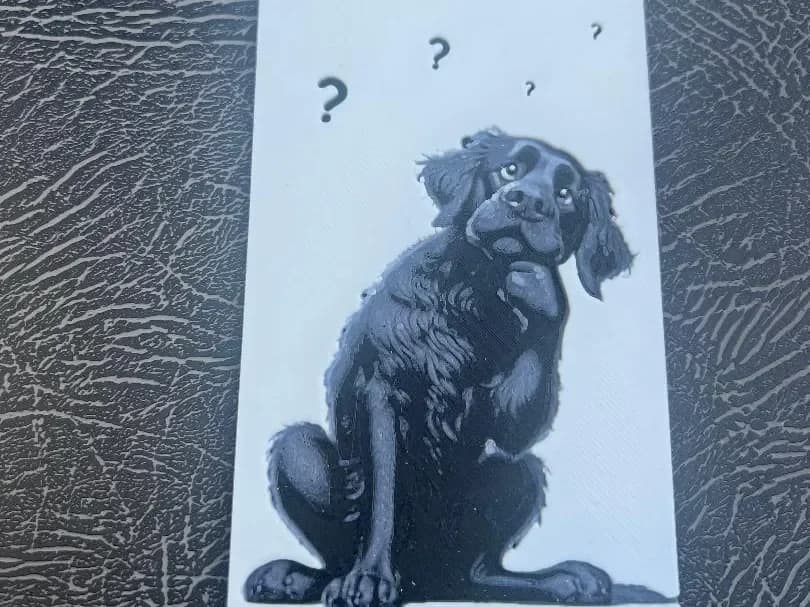 Thinking Labrador XL bookmark wall art FREE COM Li by Leafy HueForge model: Thinking Labrador XL bookmark wall art FREE COM Li by Leafy