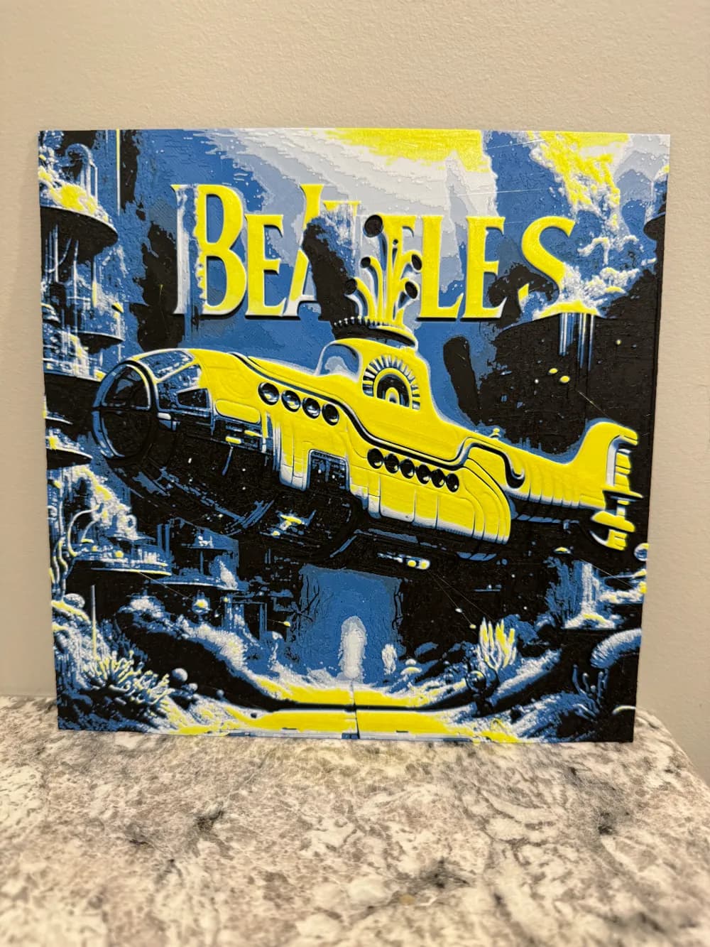 Beatles - Yellow Submarine Concept - Hueforge by Canadian Gamer HueForge model: Beatles - Yellow Submarine Concept - Hueforge by Canadian Gamer