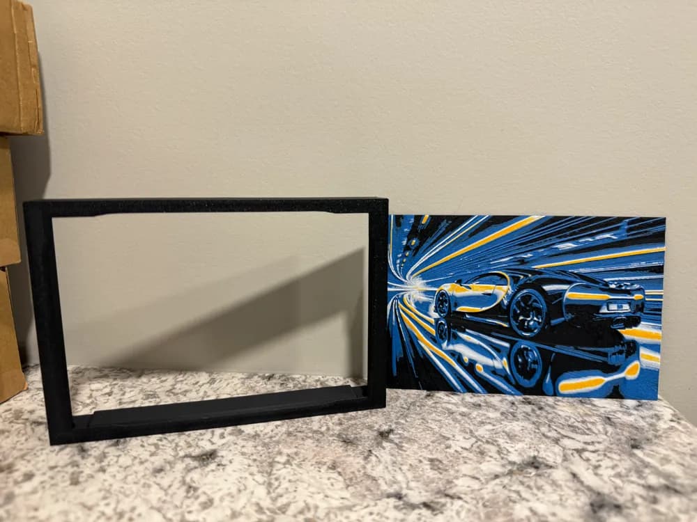 Bugatti Chiron - 150x100mm by Canadian Gamer HueForge model: Bugatti Chiron - 150x100mm by Canadian Gamer