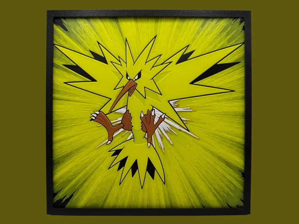 Zapdos by Canadian Gamer HueForge model: Zapdos by Canadian Gamer
