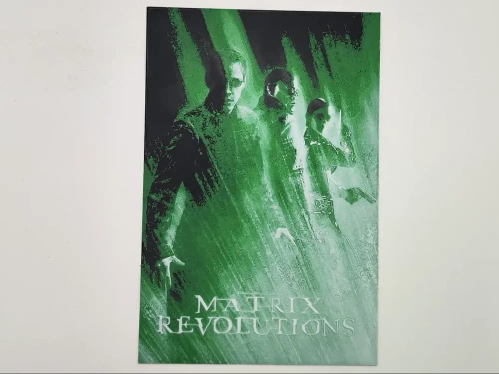 Matrix Revolutions - hueforge by Altf4-Formation HueForge model: Matrix Revolutions - hueforge by Altf4-Formation