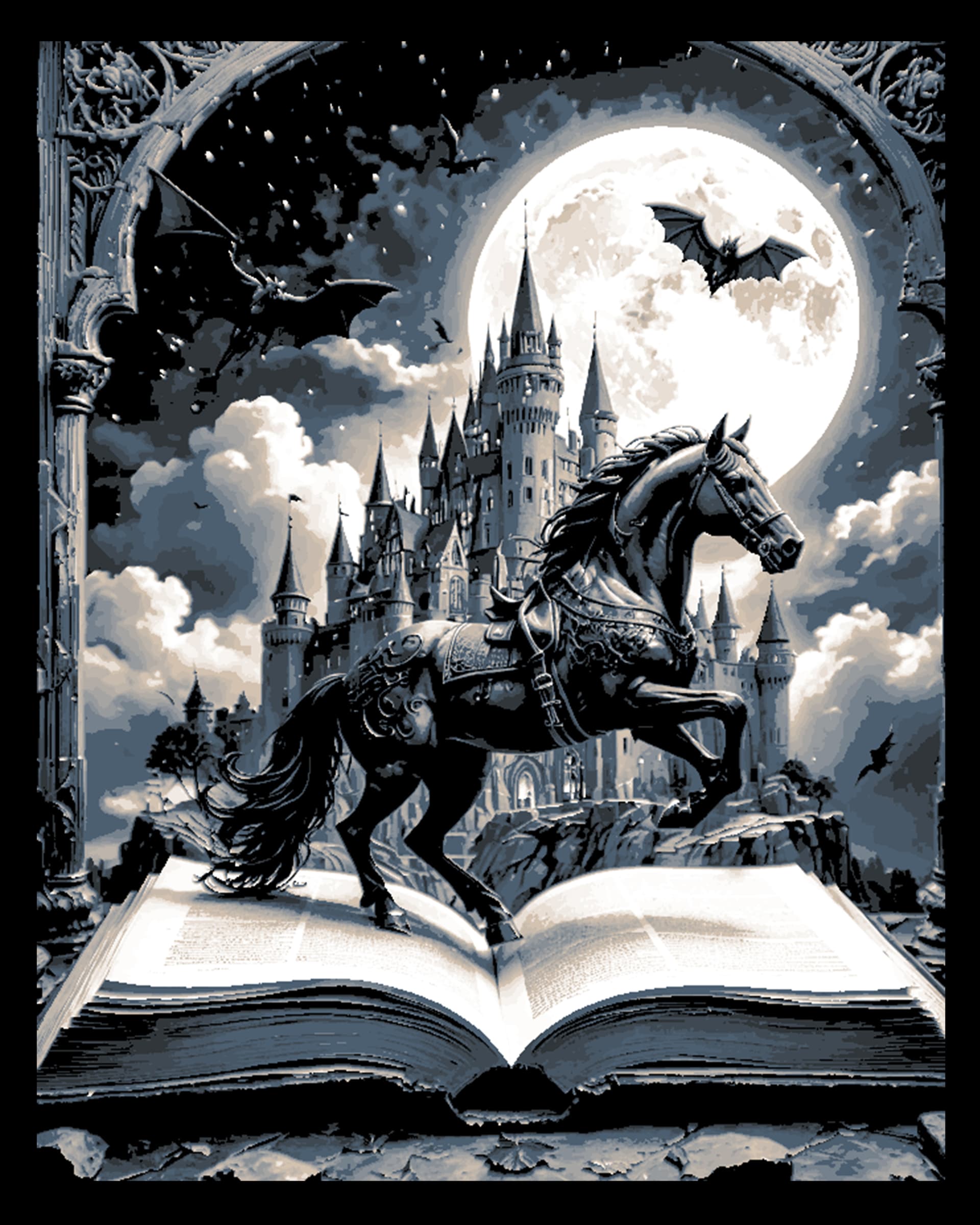 The world that jumps from the pages - Art panel #1 of designs from the books by BooneCo3d HueForge model: The world that jumps from the pages - Art panel #1 of designs from the books by BooneCo3d