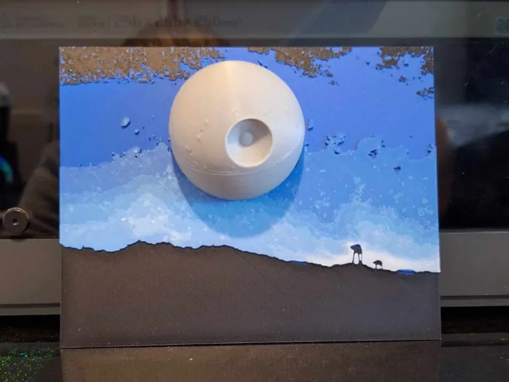 3d Hueforge - Star wars Death Star and walkers 3d Hueforge - Star wars Death Star and walkers