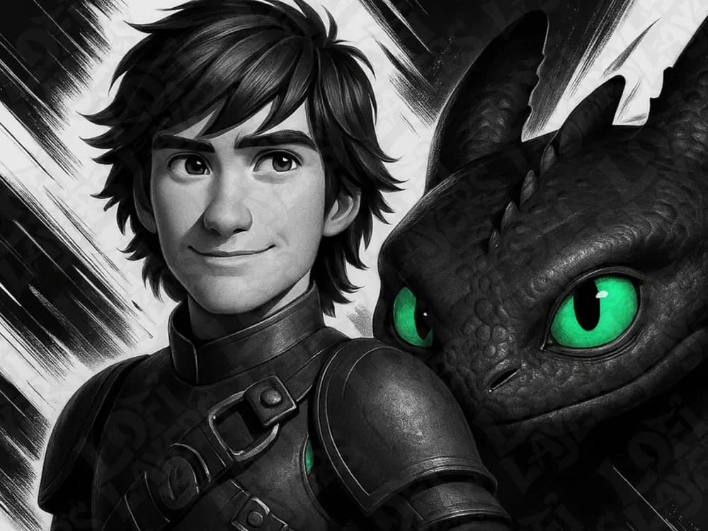 Hiccup & Toothless Hueforge by LoFi Layers HueForge model: Hiccup & Toothless Hueforge by LoFi Layers