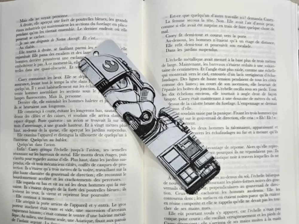 Star Wars Bookmark Pilot by Kactus Fpv HueForge model: Star Wars Bookmark Pilot by Kactus Fpv