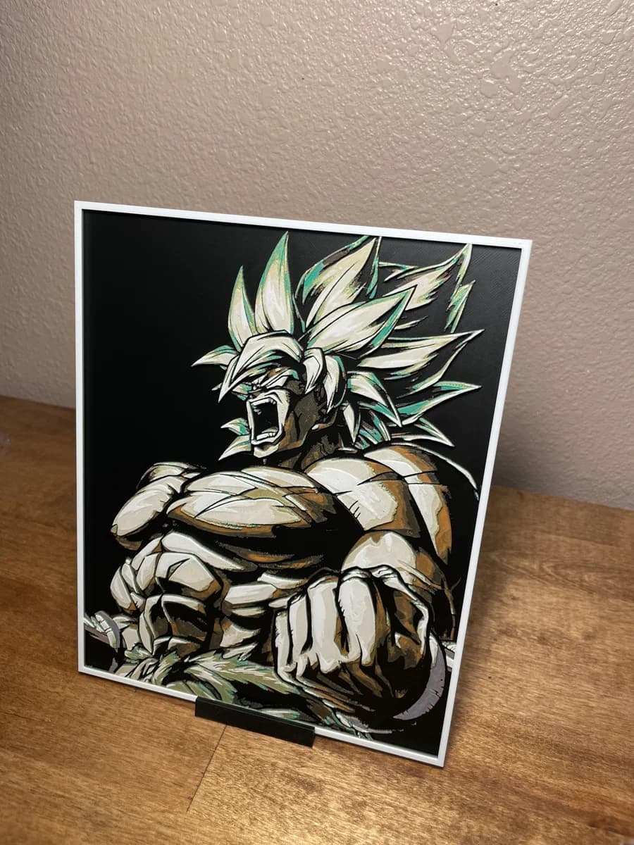 Broly by Cloudy Nostalgia HueForge model: Broly by Cloudy Nostalgia