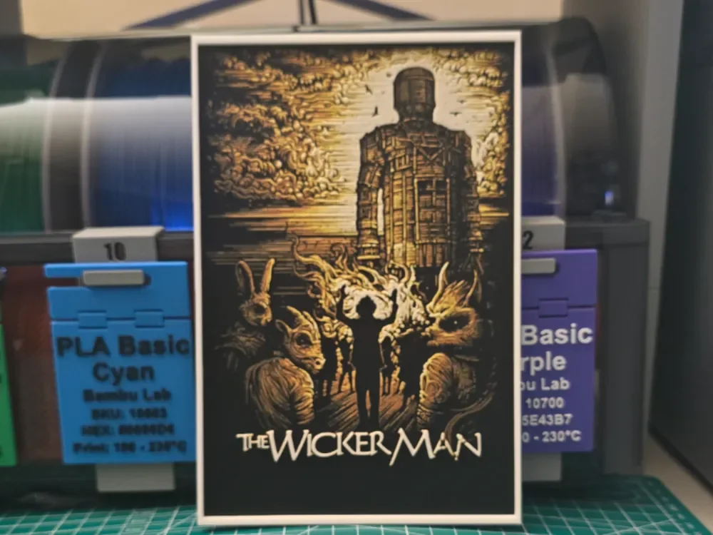 The Wicker Man Movie Poster - Hueforge Art by Lumpy3D HueForge model: The Wicker Man Movie Poster - Hueforge Art by Lumpy3D