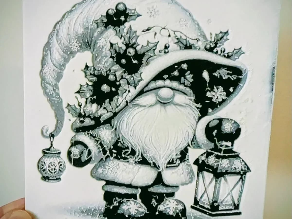 Christmas Gnome Hueforge by Cré'Art 3D HueForge model: Christmas Gnome Hueforge by Cré'Art 3D