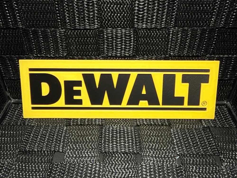 Dewalt Logo - Hueforge by JoDau HueForge model: Dewalt Logo - Hueforge by JoDau