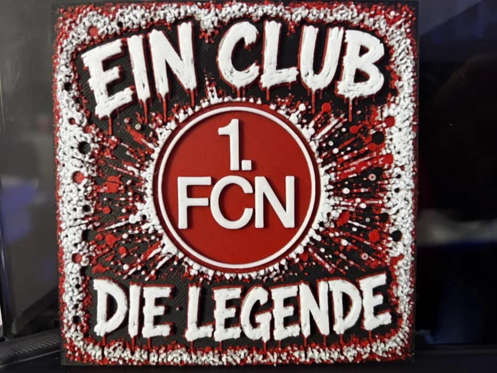 1.FC Nürnberg Club Graffiti FCN Hueforge by Reeftank&more HueForge model: 1.FC Nürnberg Club Graffiti FCN Hueforge by Reeftank&more