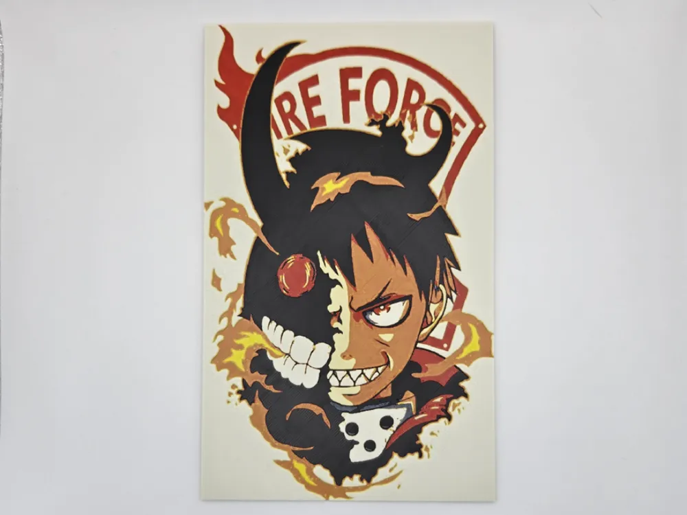 Shinra Fire Force by Kactus Fpv HueForge model: Shinra Fire Force by Kactus Fpv