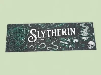 Slytherin 50mm by 150mm Bookmark by MythicHue's HueForge model: Slytherin 50mm by 150mm Bookmark by MythicHue's