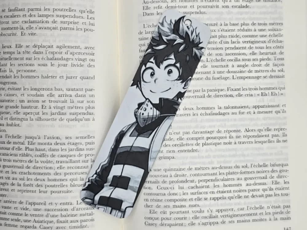Bookmark Deku My Hero Academia by Kactus Fpv HueForge model: Bookmark Deku My Hero Academia by Kactus Fpv