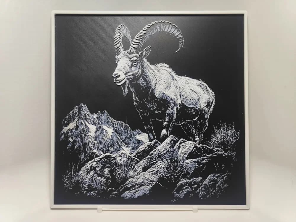 Alpine ibex - Hueforge by BeaN HueForge model: Alpine ibex - Hueforge by BeaN