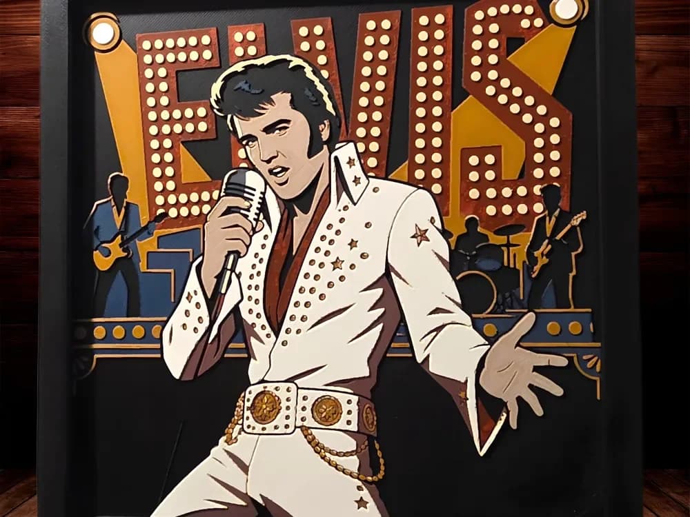 Elvis - 200x200 by Side Quest Hues HueForge model: Elvis - 200x200 by Side Quest Hues