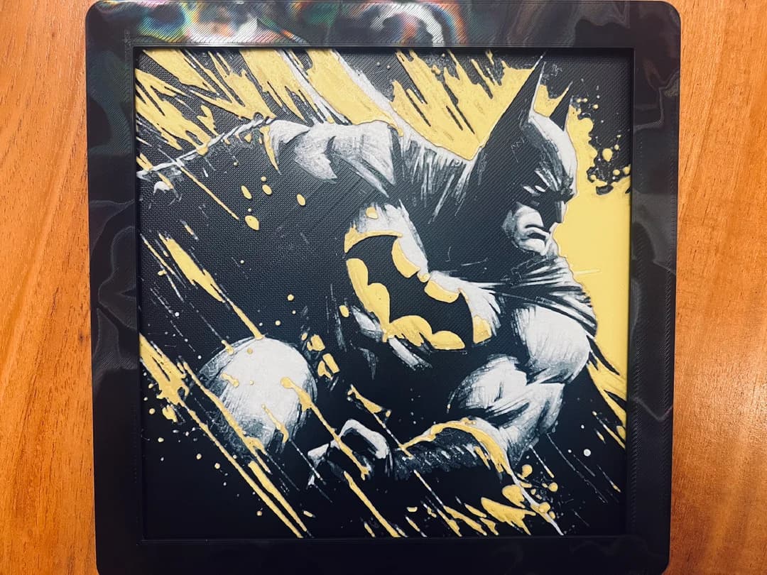 Batman by JustBe 3D Printing HueForge model: Batman by JustBe 3D Printing