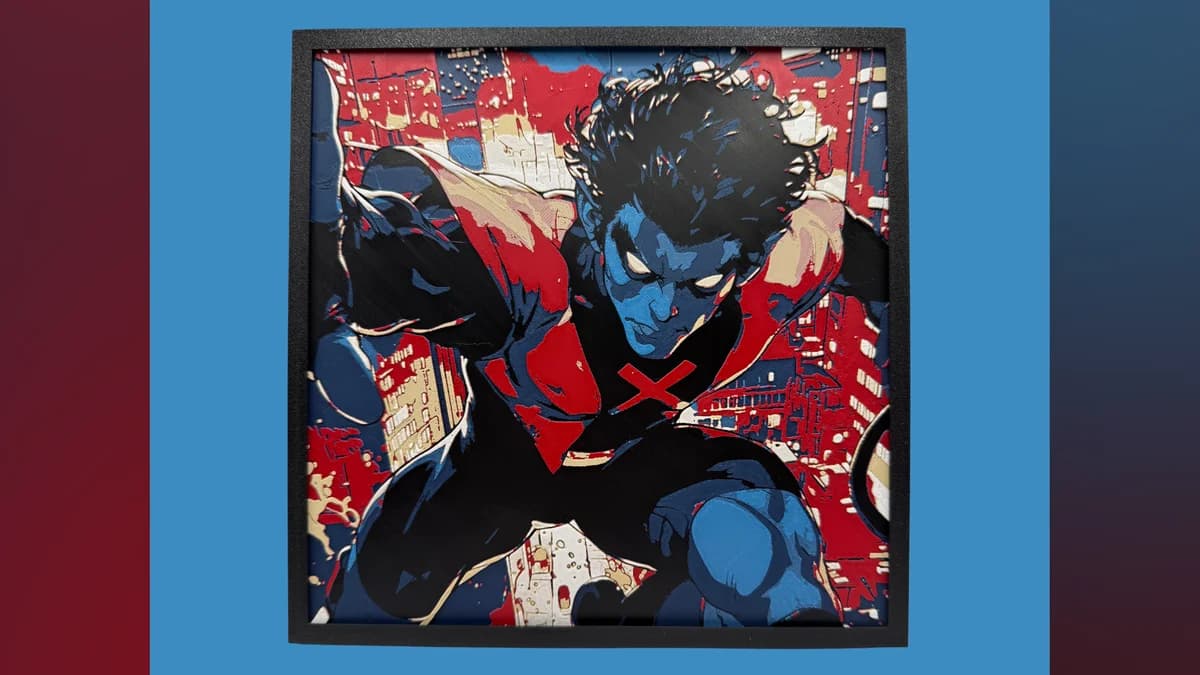 Nightcrawler - Marvel Hueforge by Canadian Gamer HueForge model: Nightcrawler - Marvel Hueforge by Canadian Gamer
